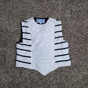 VTG S-kimo By Susie's Casual Women Men Ski Vest Jacket White Black Stripes Sz L